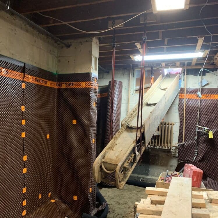 Basement waterproofing